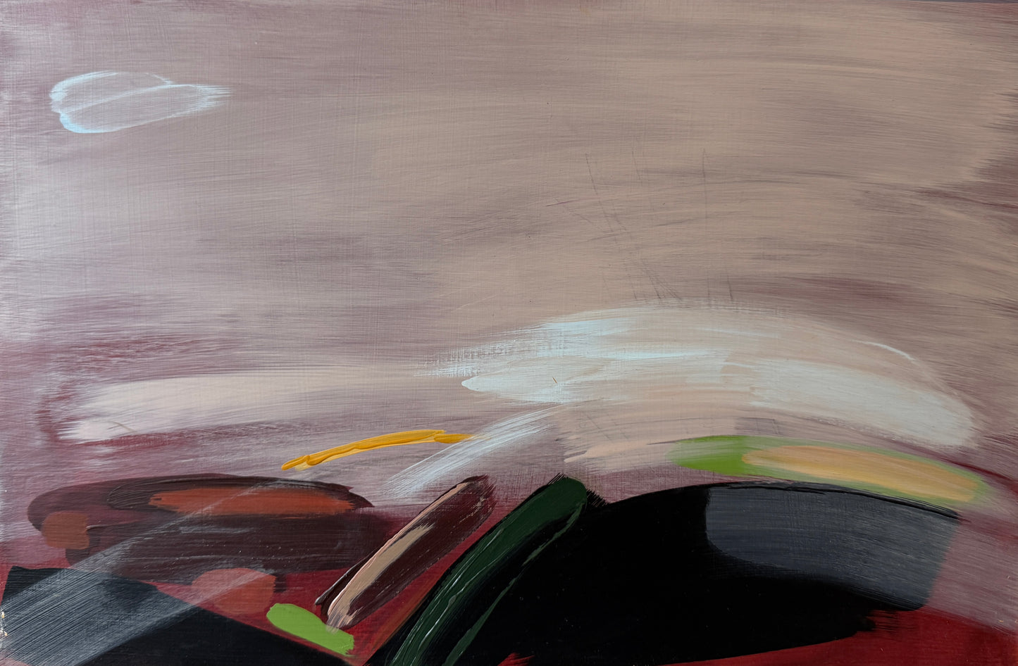 Lynne Riding "Mid Wales - Series 2 - No 2" Oil on Board