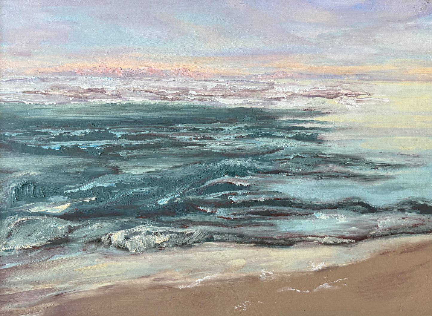 Lynne Riding "Folly Beach, Sunset No-1" Oil on Panel