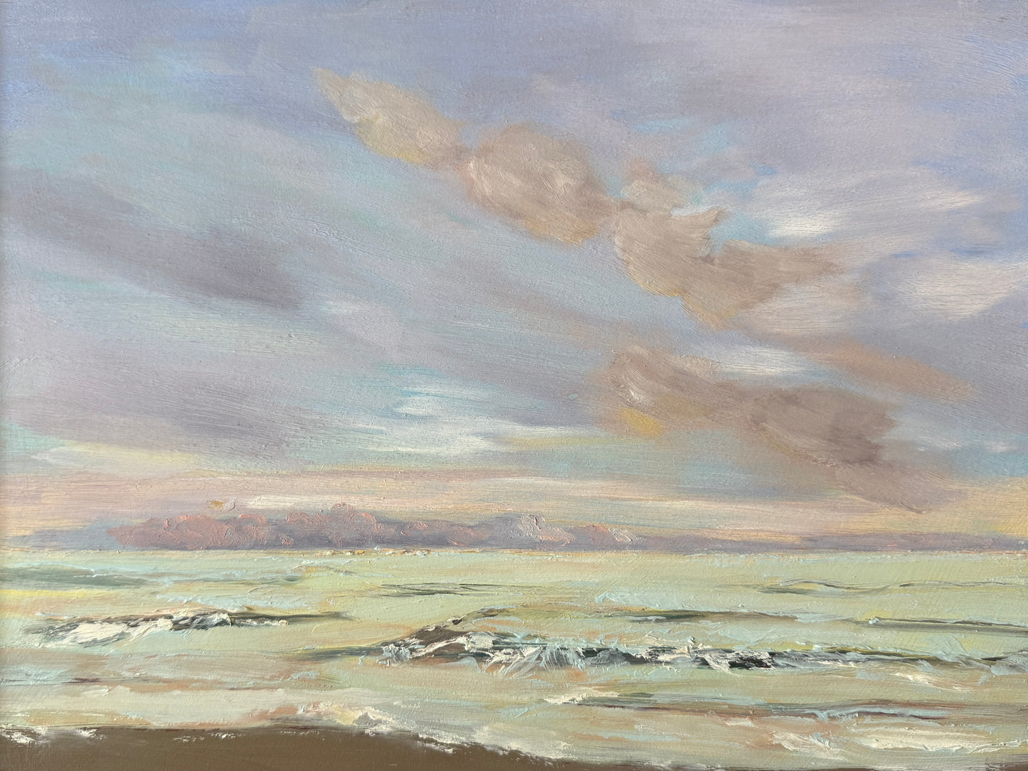 Lynne Riding "Folly Beach, Sunset No-3" Oil on Panel