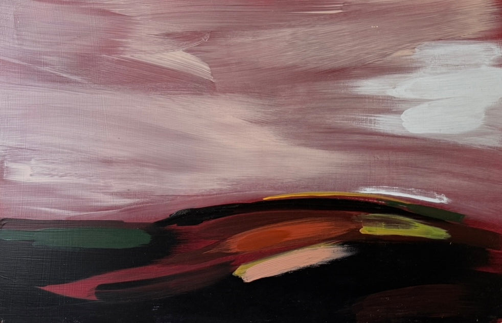 Lynne Riding "Mid Wales - Series 2 - No 1" Oil on Board