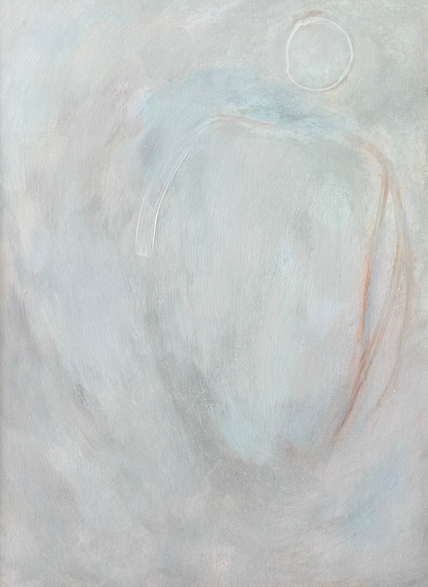 Lynne Riding "Pt Reyes Seashore - 4" Gesso and Oil on Panel