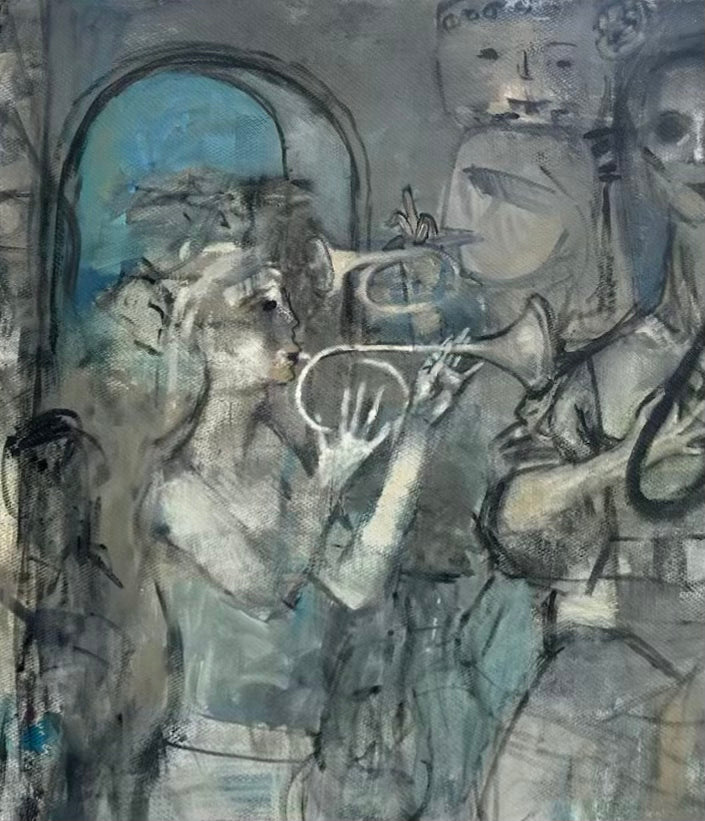 Slava Roubanov, Mixed Media on Board