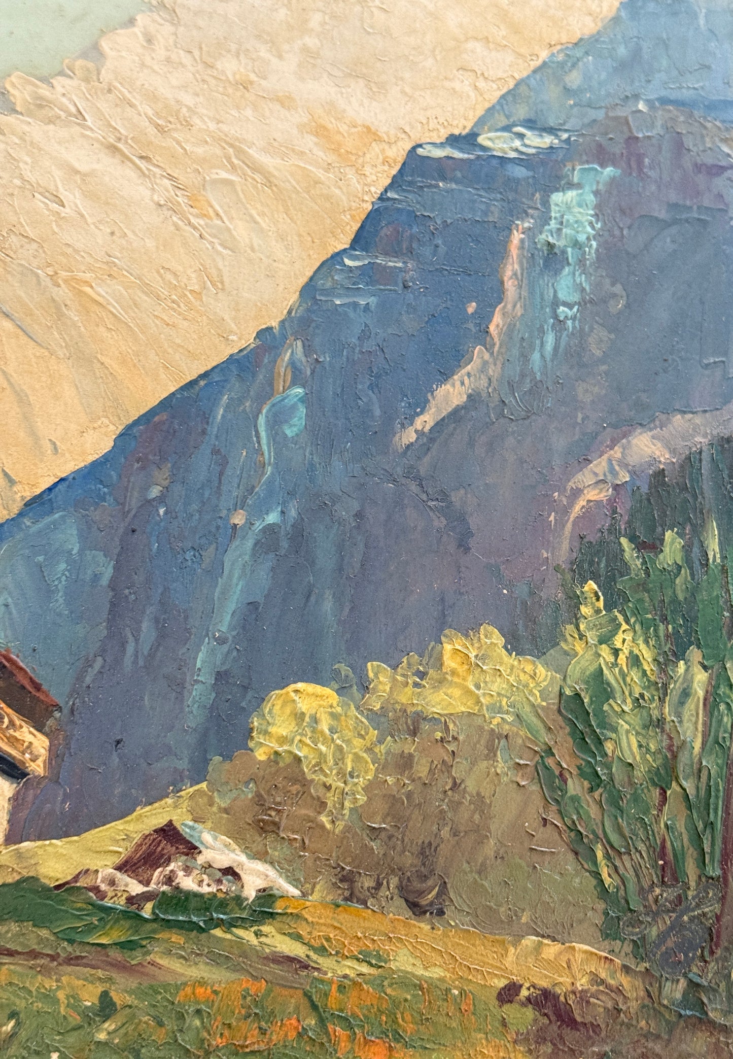 Vintage Oil on Board of Zillertal