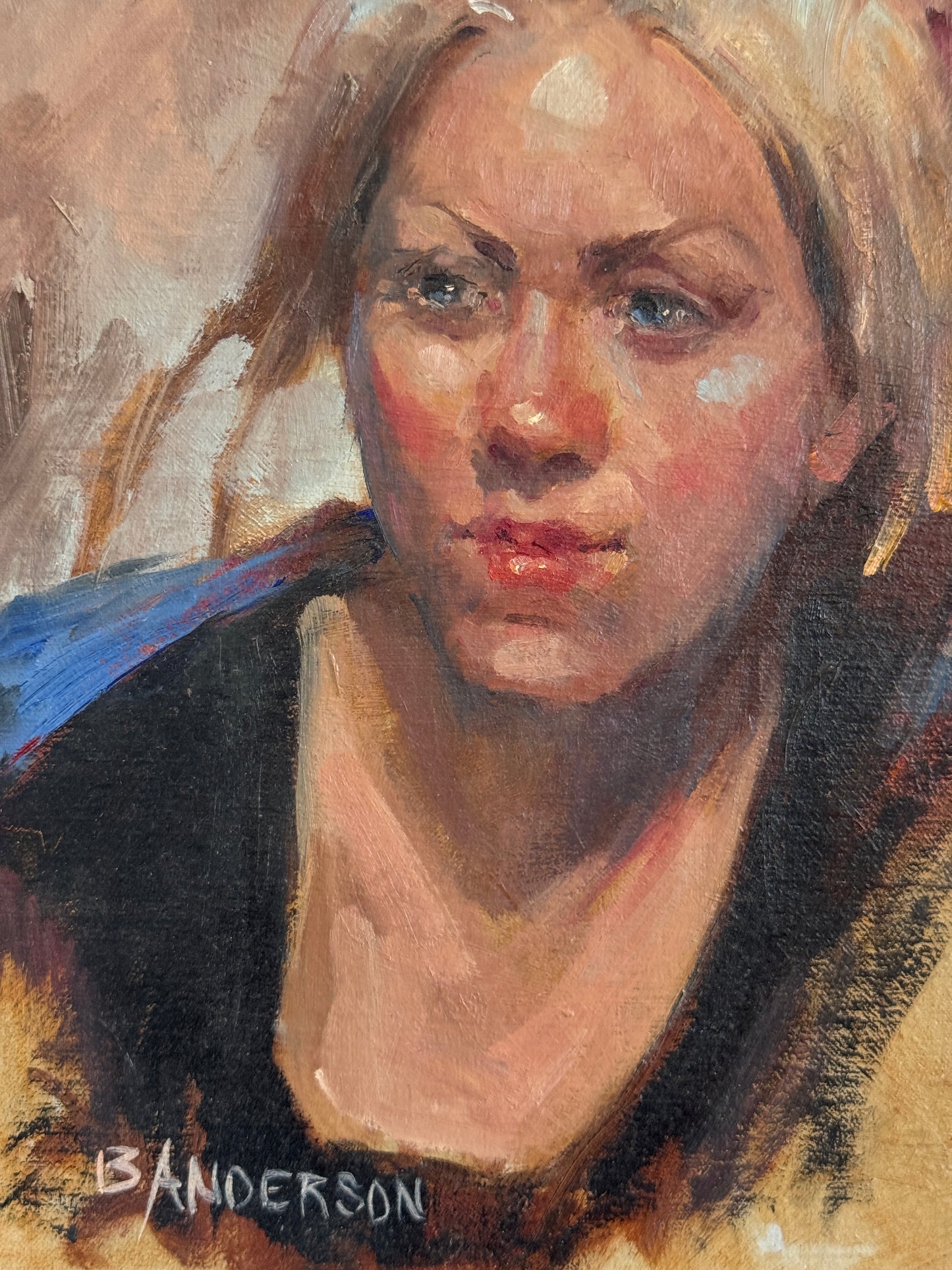 Bonnie Anderson Portrait Oil on Board