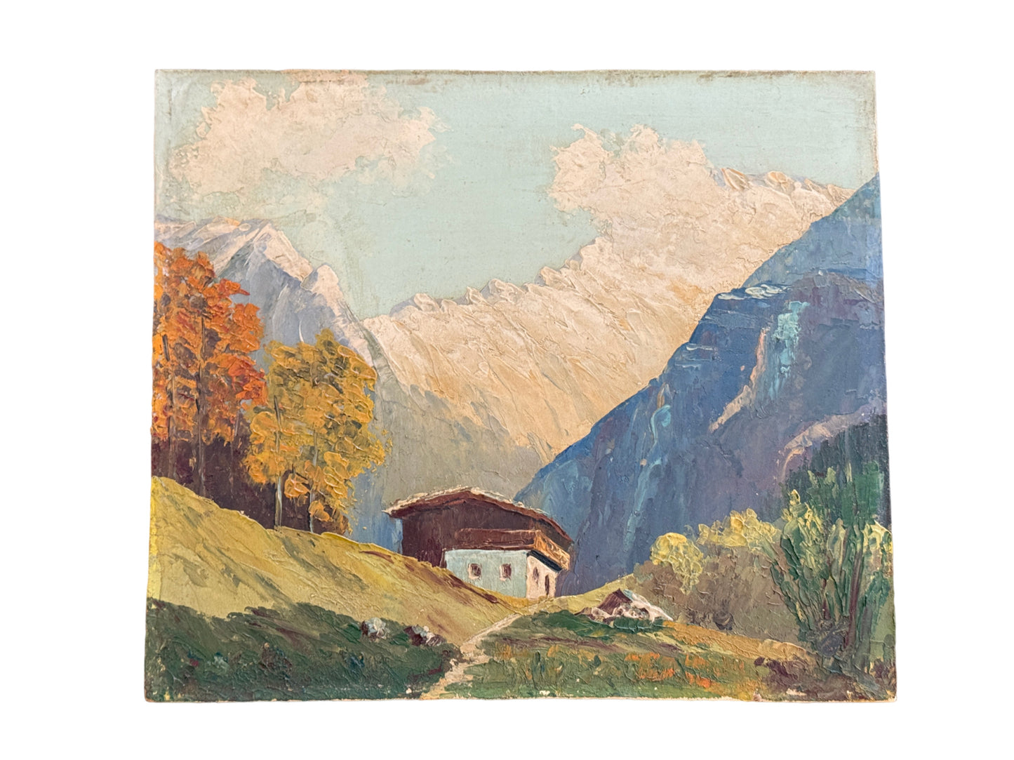 Vintage Oil on Board of Zillertal