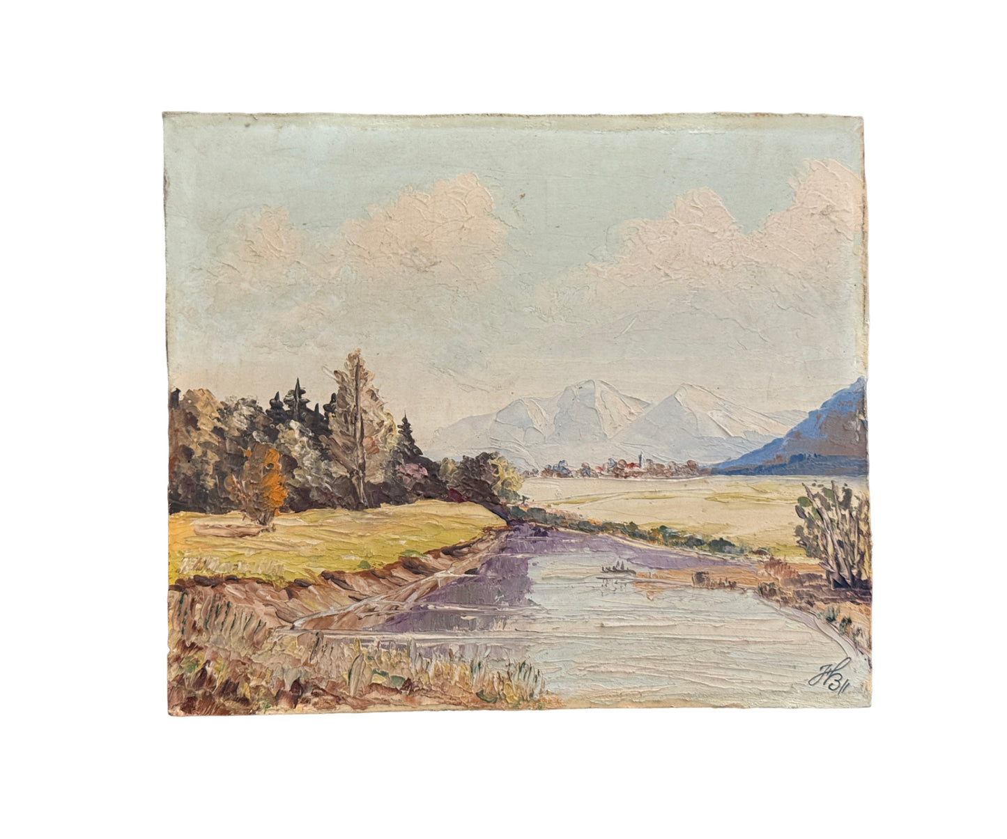 Vintage Oil on Board