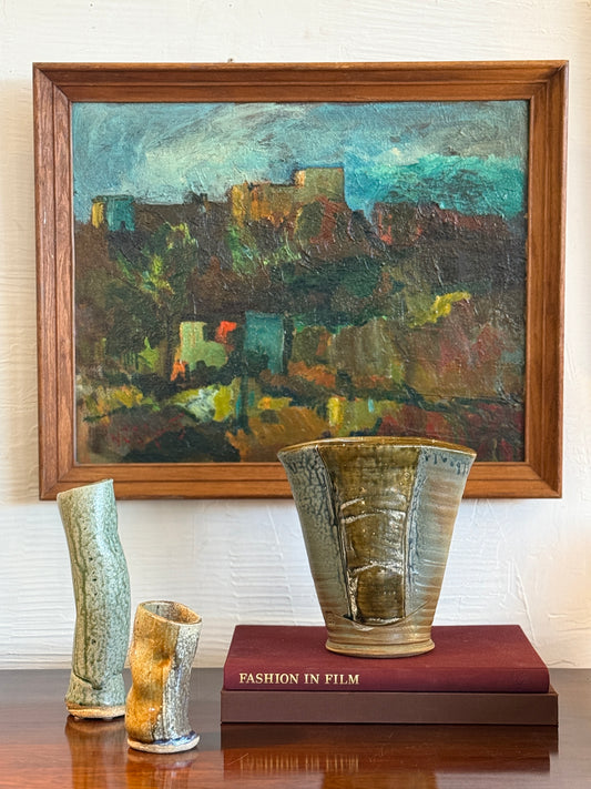 Vintage Oil Abstract on Canvas